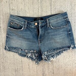 J Brand Distressed Blue Denim Shorts